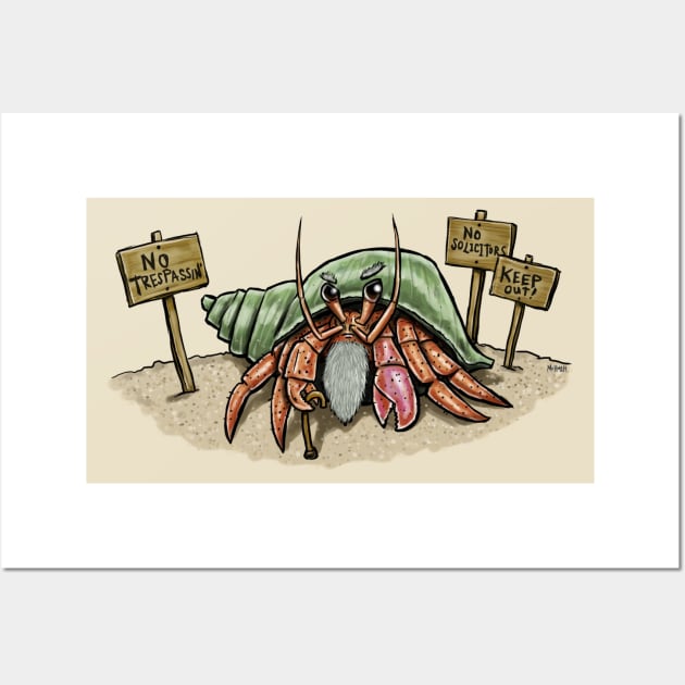 Hermit Crab Wall Art by mcillustrator